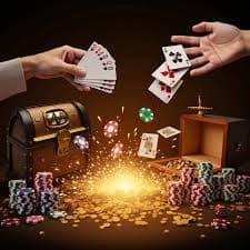 Kelompok teman bermain bersama menikmati taruhan sepak bola dan casino online secara bersama-sama